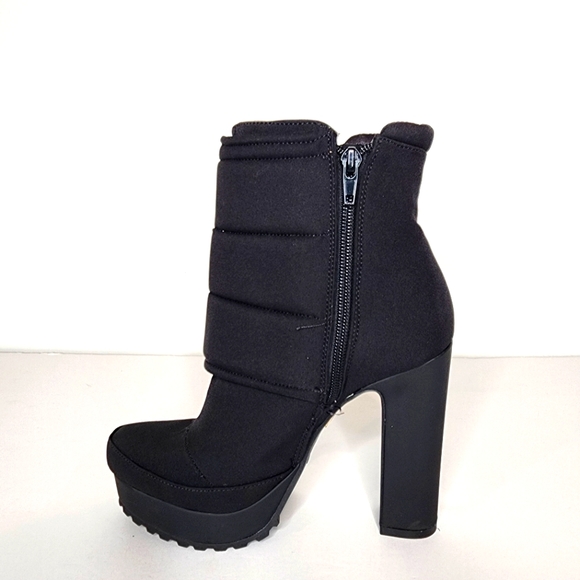 Thalia Sodi Charlie Black Platform Ankle Boots Size 5 - Picture 2 of 8